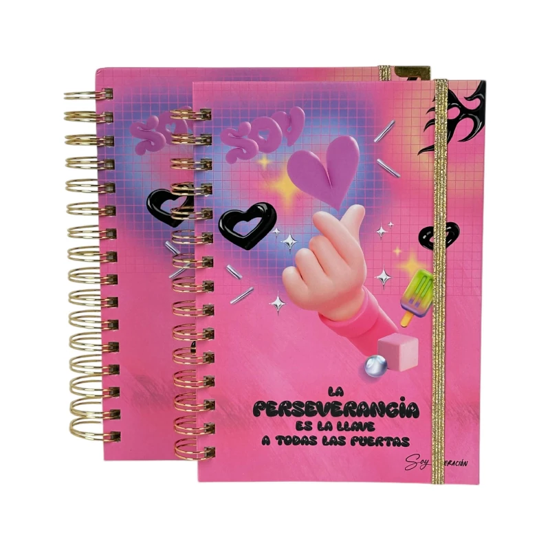 Libreta Espiral Diseños 100 Hojas Pasta Dura Merletto