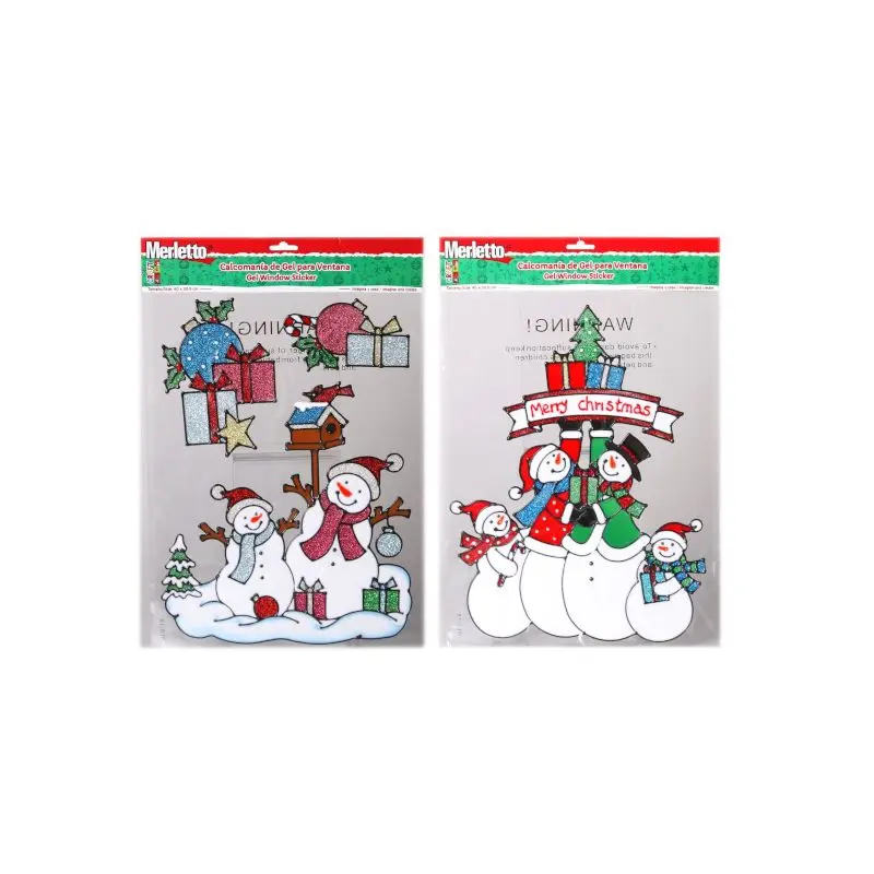 Calcomania Gel Para Ventana Navideña Surtido 13450 Merletto