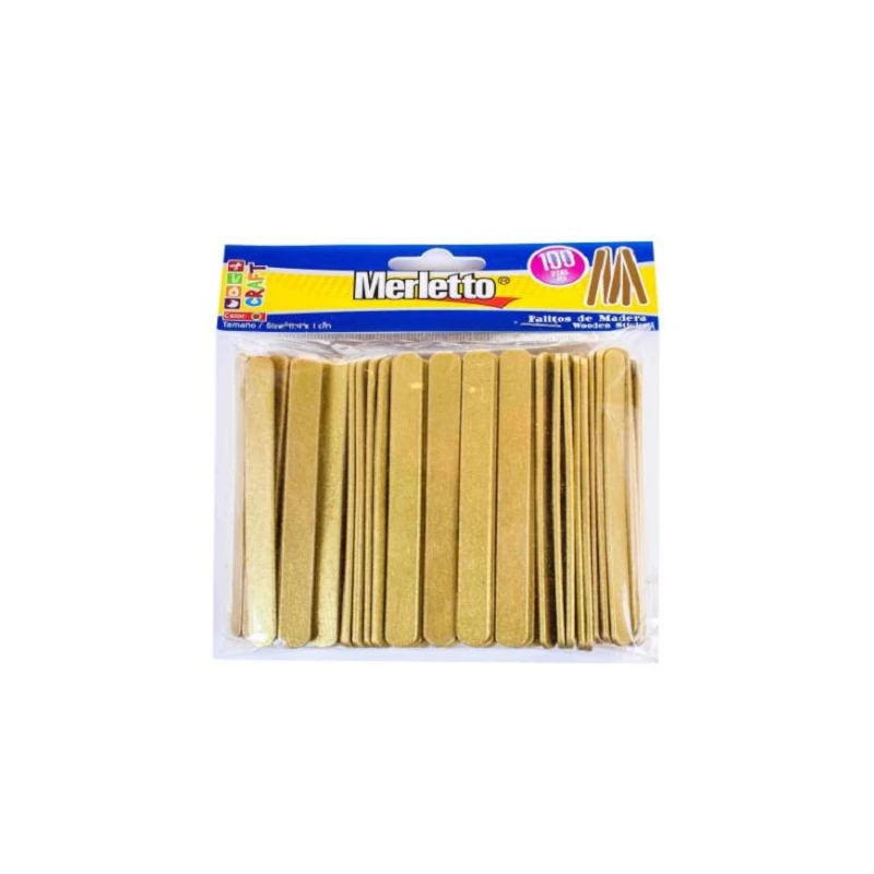 Paleta Dorado Paquete 100 Merletto Madera