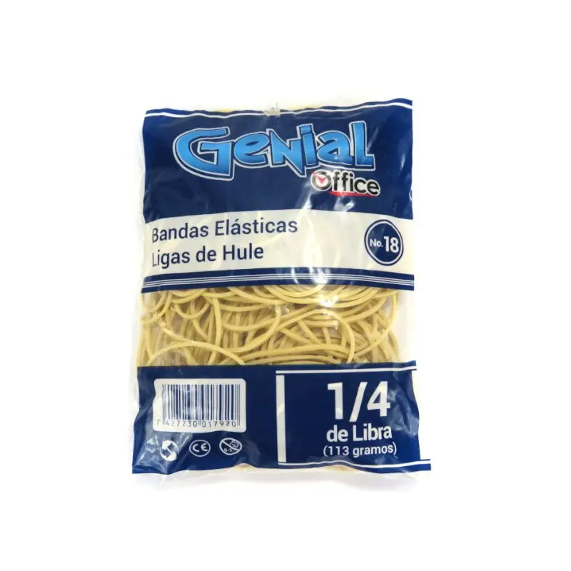 Hule Billetero #18 Bolsa 1/4lb  Genial