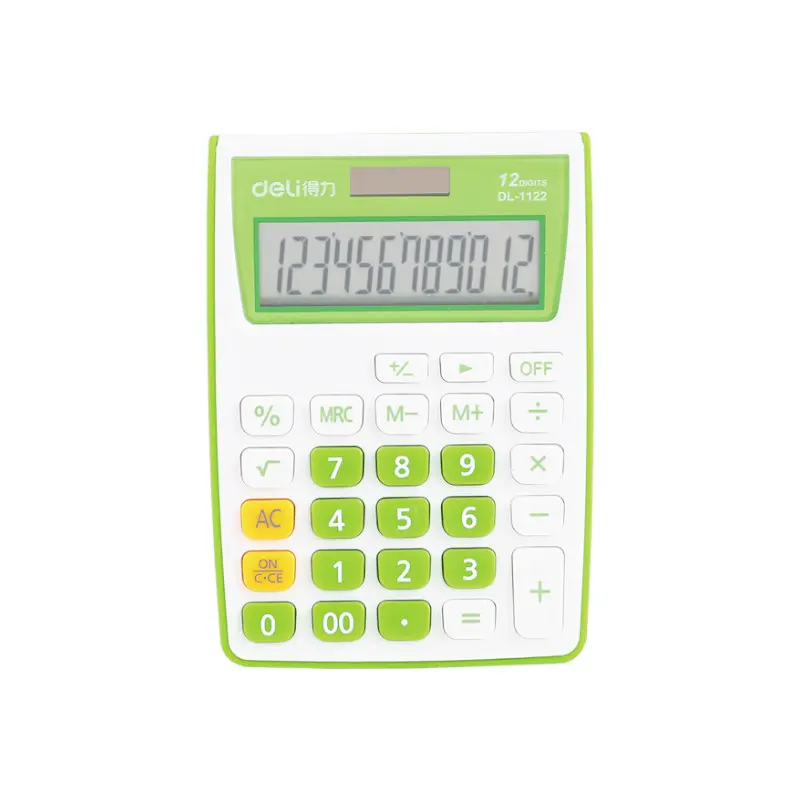 Calculadora Deli Escrit 12Dig Verde