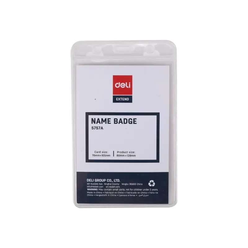 Porta Carnet Plastico Deli Vertical Transparente