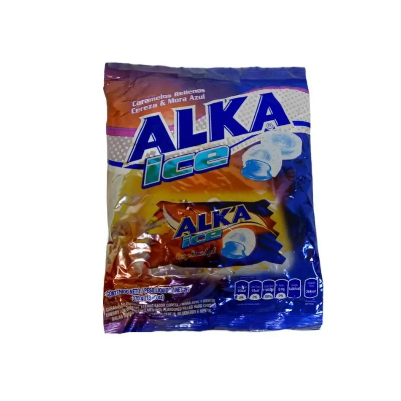 Confite Alka Ice Cereza Mora Azul Bolsa 100 Unid