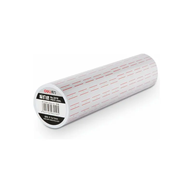 Etiqueta Para Precio 21.5X12mm Pqt10 Blanca Rollo Deli Una Linea