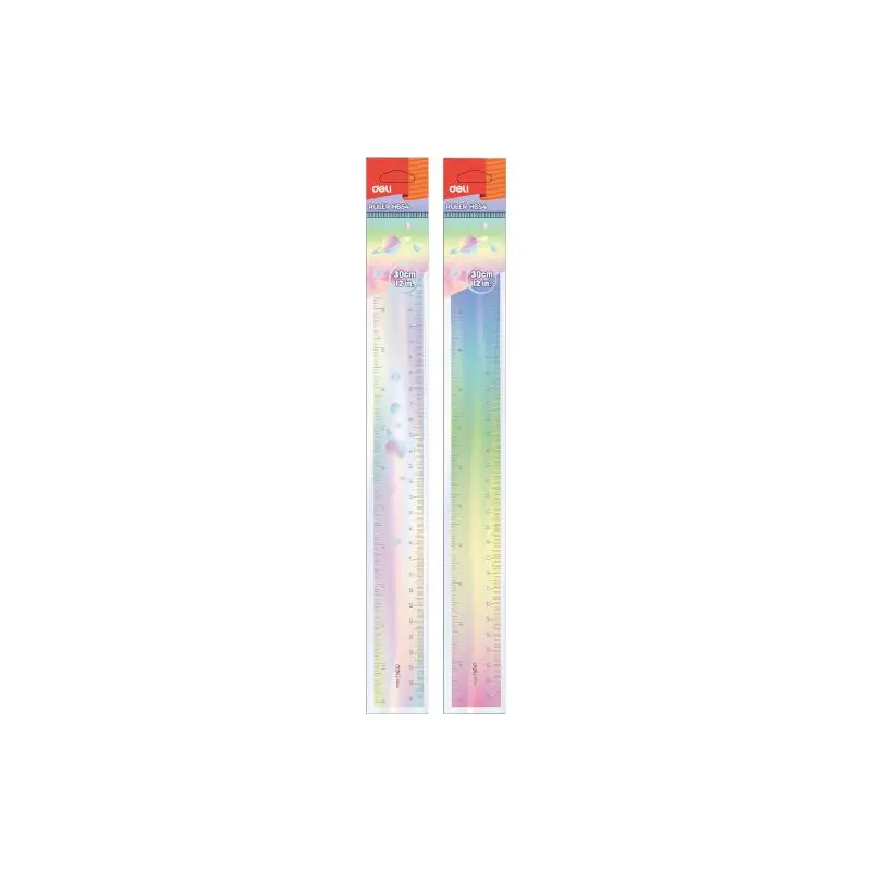 Regla Plastico 30 Cm Deli Color Arcoiris