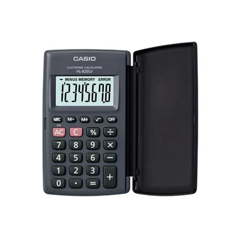 Calculadora Casio Hl-820Lv 8 Digitos Negro C/Tapa
