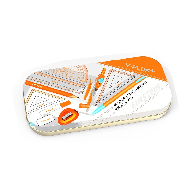 Juego Geom 15Cm 11 Piezas Y-Plus Estuche Metal