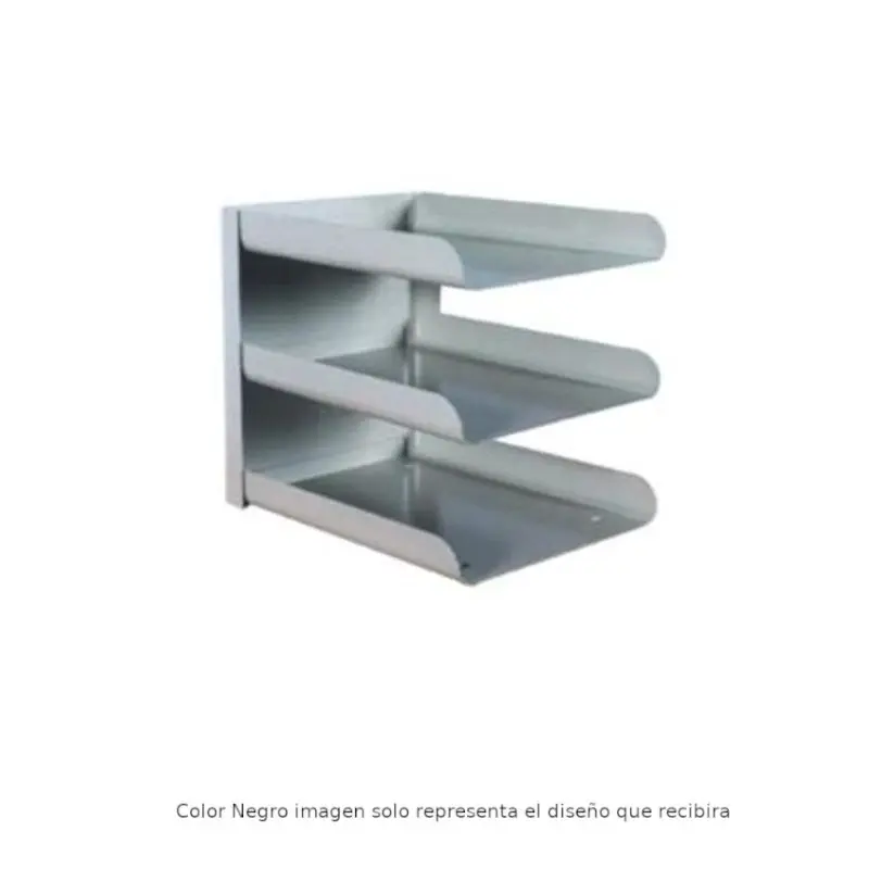 Papelera 3 Depositos Negro