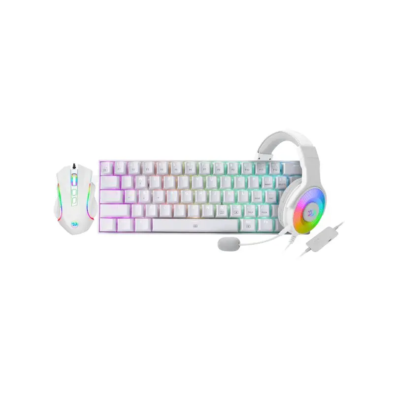 Kit Teclado+Mouse+Audifono Redragon Gaming 3.5Mm Rgb S129W