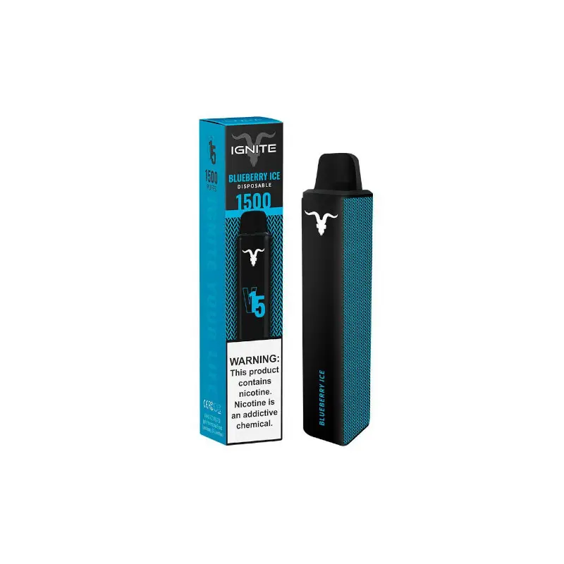 Vape V15 - 1500 Puffs - Tdn - Nic .5G - Blueberry Ice