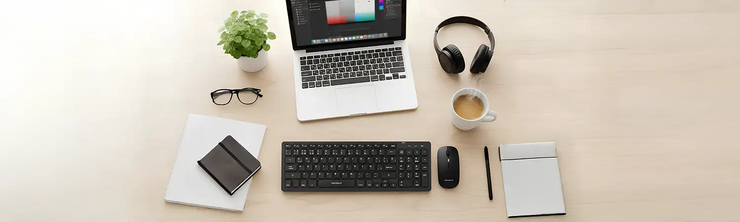 Mouse y teclado para laptop y productividad