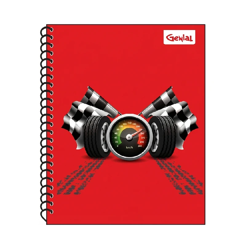 Cuaderno #3 5 Materias Genial Diseños Masculinos Relieve