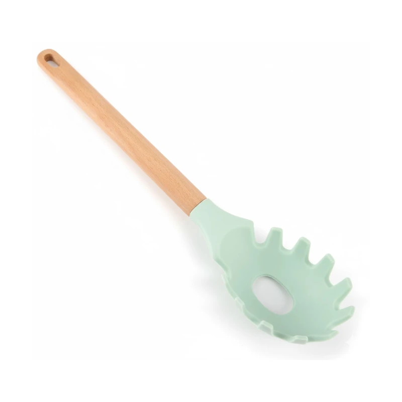 Utensilio Silicon Cucharon Para Pasta Verde