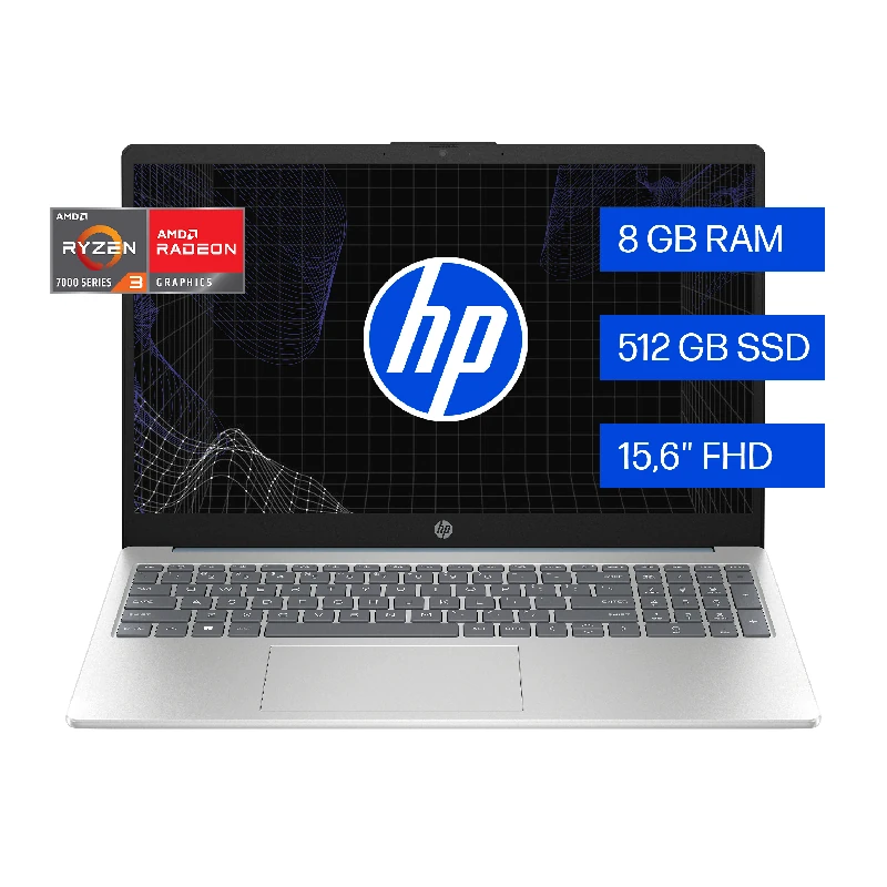 Laptop HP 15 6 Pulgadas Amd Ryzen 3-8Gb-512Gb Ssd